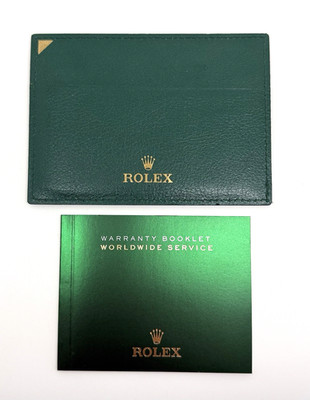 Rolex Green Leather Warranty Card Holder Geneve Suisse 4365545.275 Authentic