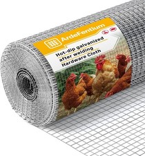 ArdeFentium 8in x 25ft Hardware Cloth Chicken Wire 1/4inch 8inch 25ft, Silver