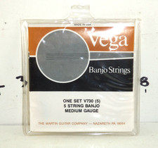 Vintage Vega Banjo Strings V730 5 string medium gauge Martin Co.