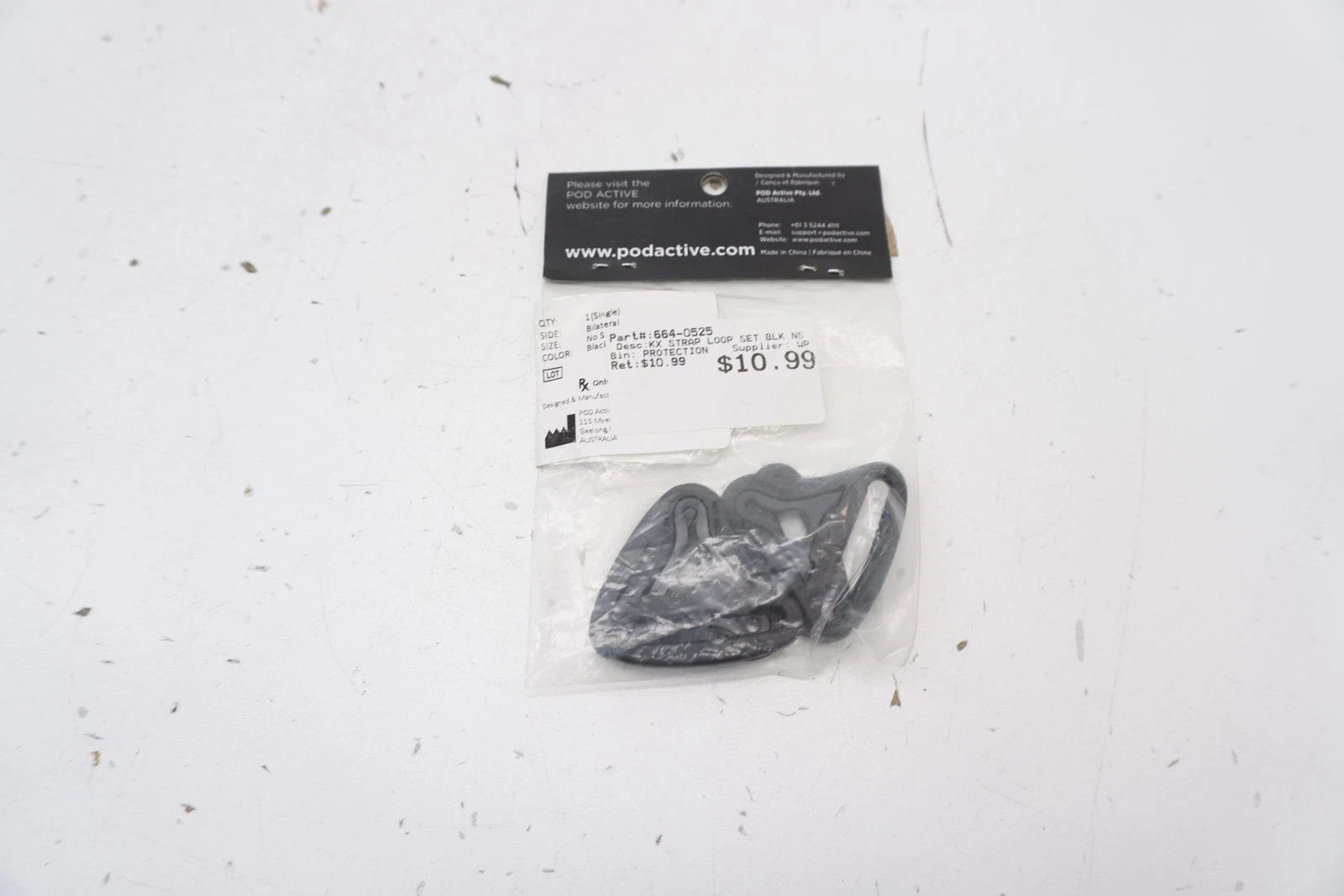 POD KX Knee Brace Strap Loop Set Black MX Replacement KP350-006-OS A1