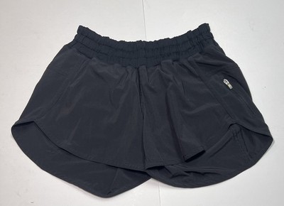 Lululemon Speed Up Shorts Womens Black Size 2 Lined Running Zip Pocket