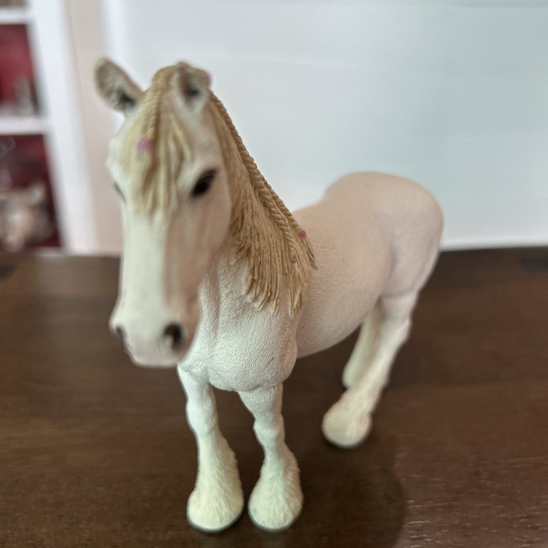 Schleich White Shire Horse Figurine 2012 Read Description
