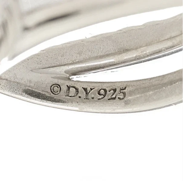 Anillo infinito pavé de diamantes de plata esterlina 925 David Yurman EE. UU. 4,5 Foto 4 de 4
