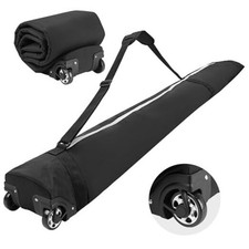 Padded Ski Bag with Wheels, Rolling Wheeled Ski Bag for Air Travel, Store 212cm