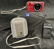 Samsung SL605 12 MP Red Digital Camera,  TESTED  Battery, SD Card  Case