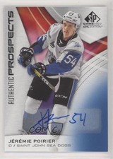 2019-20 Upper Deck SP Game Used CHL Edition Blue Jeremie Poirier #57 Auto 7pv