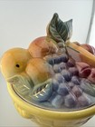 Vintage Shawnee USA Yellow Fruit Basket Cookie Jar w Lid Grapes Apples #84 — photo 8