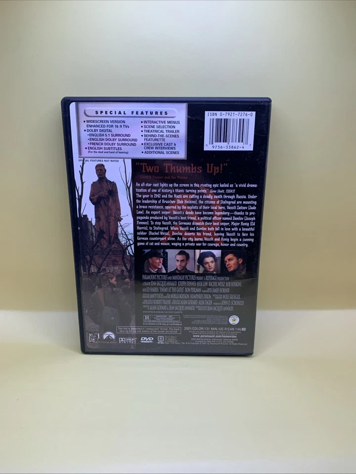 Enemy at the Gates (DVD, 2001) - Image 2 of 4