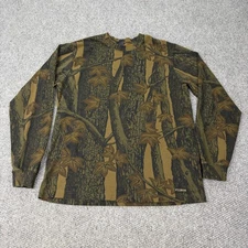 Filson Shirt Mens Large Brown Green Camo Long Sleeve Cotton Hunting