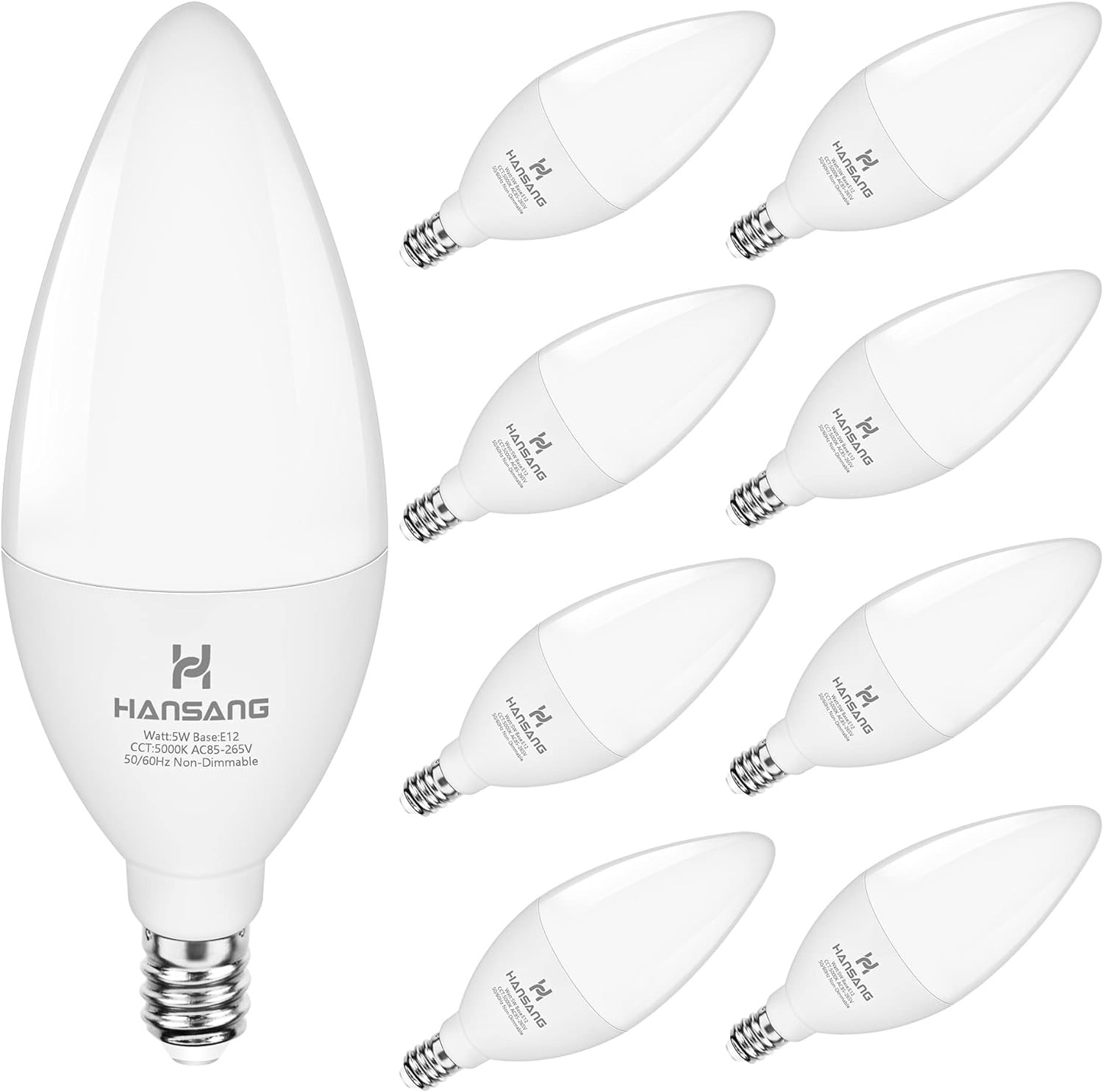 E12 Small Base Daylight 5000k,  Type B Shape Light Bu