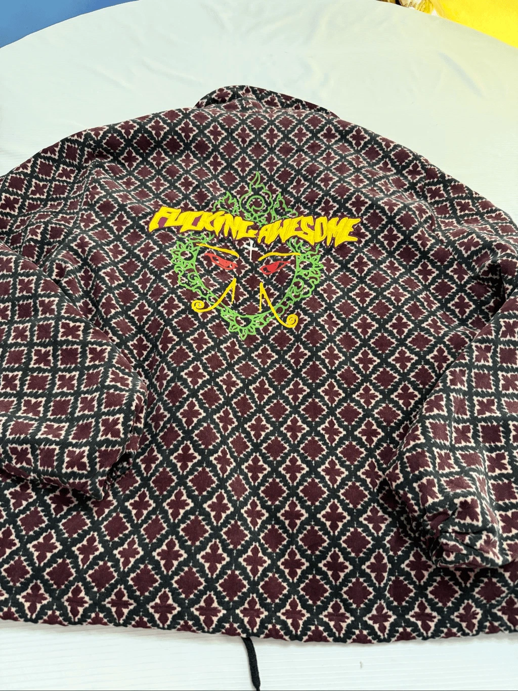 F*cking Awesome Embroidered Eyes Coaches Jacket Size XL See Measurements - product detail image 10
