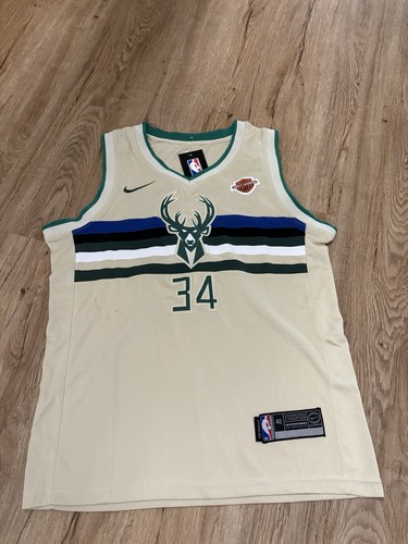 Nike Giannis Antetokounmpo Milwaukee Bucks Cream City Edition Jersey  Mens M 48