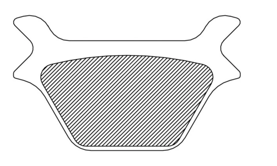 Drag Specialties 1720-0206 Organic Rear Brake Pads - FXR Sportster Dyna Softail - Image 2 of 2