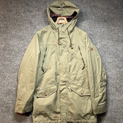 RIDE Snowboards Beacon Jacket Mens Medium Green Insulated Waterproof 20k
