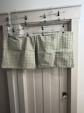 Ballard Designs Green Gingham Check 2 Pillow Covers 20x20" Cotton