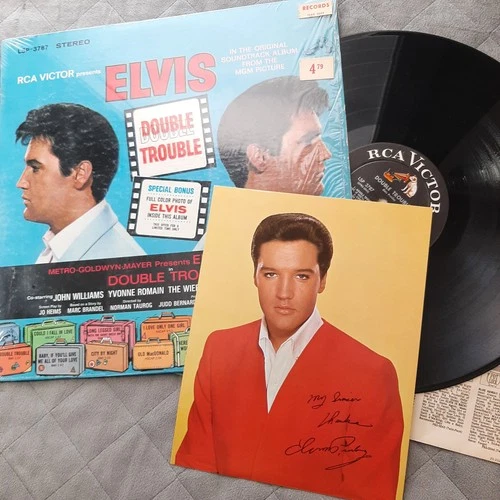 Elvis Presley DOUBLE TROUBLE LSP-3787 (USA 1967 ORIGINAL) WITH PHOTO "SHRINK"