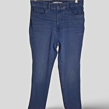 Lands END Womens Classic Stretch Straight Leg Jeans Size 10
