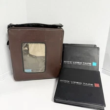 VINTAGE SONY MATIC AV-3400 Portable Video Videocorder W Case & Tapes FOR PARTS
