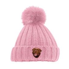 DOGUE DE BORDEAUX BEANIE. UNISEX WINTER HAT. EMBROIDERED DOG BREED. GIFT BOXED