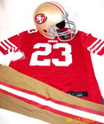 100% AUTH NWT NIKE YOUTH MEDIUM SF 49ERS #23 MCCAFFREY FOOTBALL JERSEY UNIFORM
