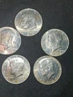 5 Kennedy Silver Half Dollars. 1967  40% SILVER Uncirculated Lot