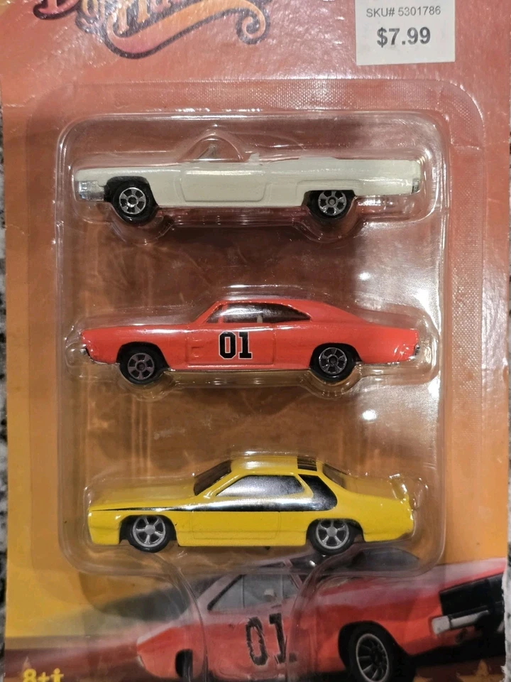 De colección ERTL Dukes of Hazzard 3 Vehículos Acción Persecución Set 1/64 Diecast-Sealedjoyride Foto 3 de 3