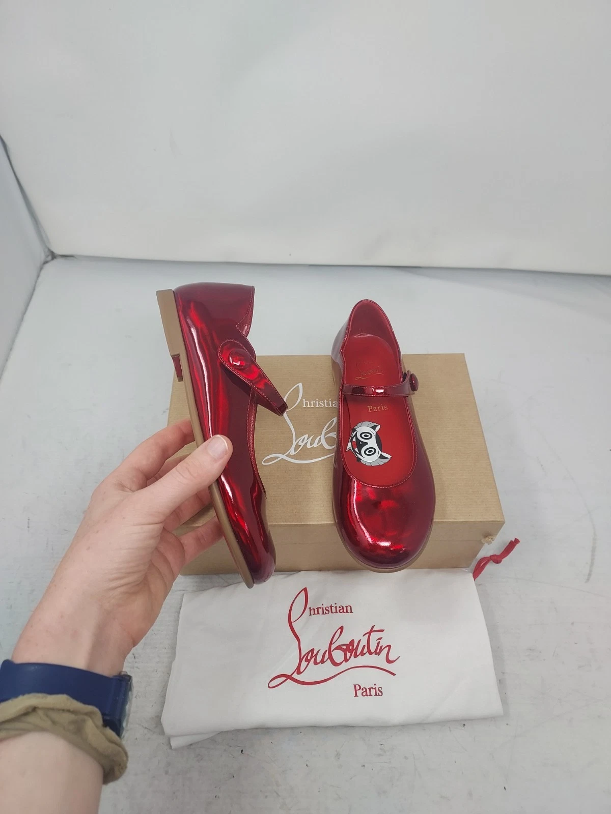 Christian Louboutin — Christian Louboutin EU 30 US 12.5 GIRLS NEW Red Melodie Chick Ballet Shoe
