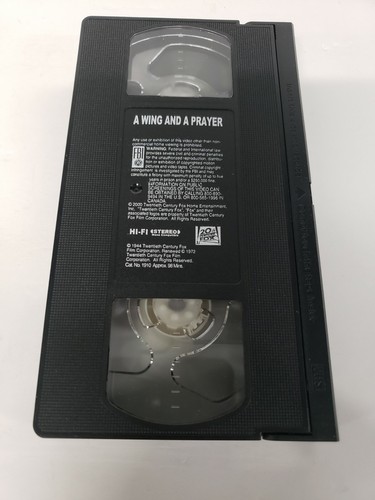 A Wing and a Prayer (The Story of Carrier X) VHS Video Don Ameche Dana Andrews - Picture 6 of 6