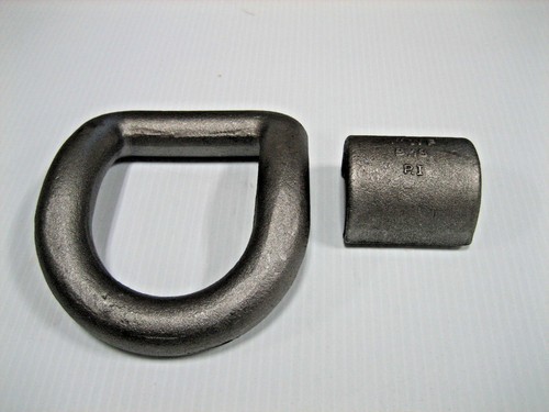 4 PCS. Wallace Forge 1" Bent-Ring Fordged Weld-On D-Ring -15,000 WLL/47,000 MBS - Picture 3 of 5
