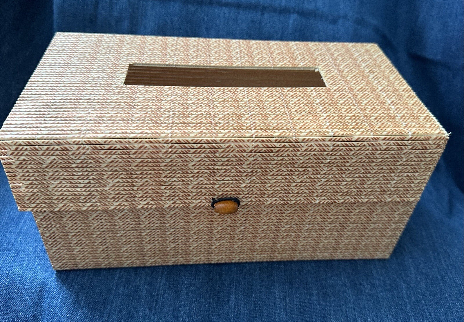 Bamboo Cane LARGE TISSUE BOX HOLDER / Cover Rectangular Or Ballot Box?!