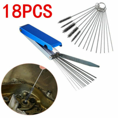 Motorcycle Carburetor Cleaning Tool Kit - 18-Piece Brush & Needle Set For Jet & Dirt Removal 5 thumbnail image