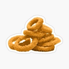 Onion Rings Fried Foods Appetizer Order Fast Foodie Vinyl Decal Sticker