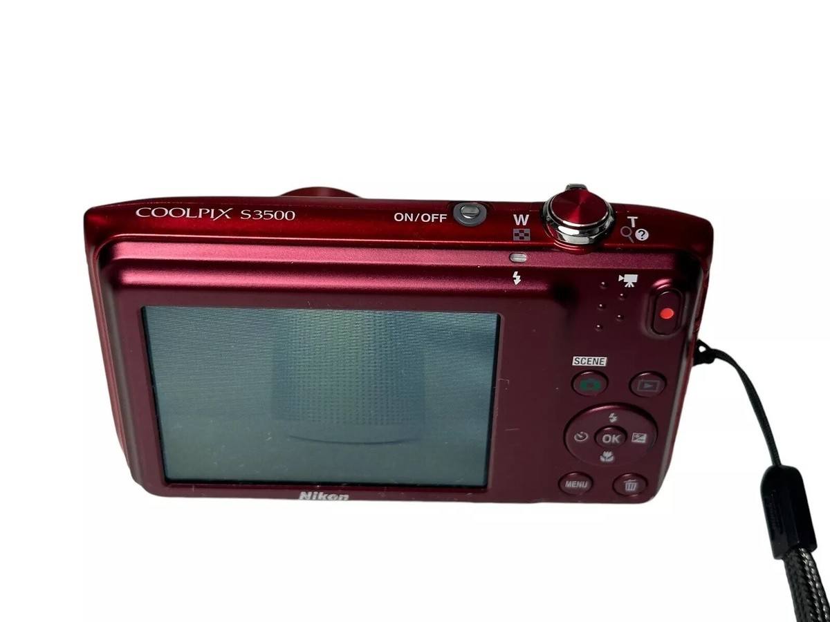 Nikon COOLPIX S3500 20.1MP Compact Digital Camera Red From Nikon COOLPIX S3500 20.1MP Compact Digital Camera Red From