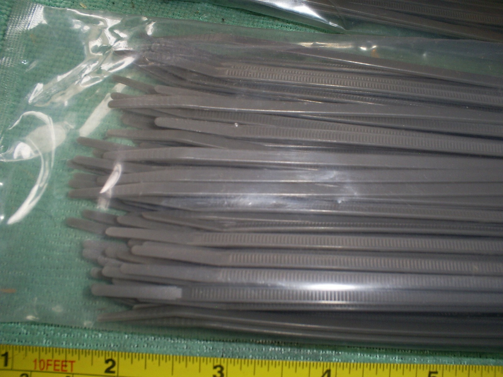 CABLE TIES, ZIP TIES, GREY 12" LONG 200 PIECES GOOD FOR WHEEL TRIMS ETC