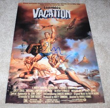 CHEVY CHASE SIGNED AUTHENTIC 'VACATION' 12X18 MOVIE POSTER w/COA SNL ACTOR 
