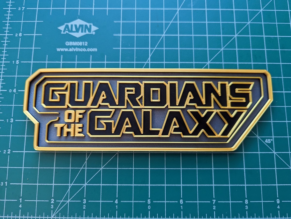Guardians of the Galaxy vol sign display shelf wall Marvel 3D printed art