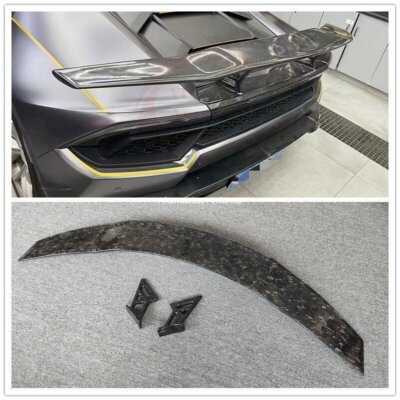 FITS LAMBORGHINI HURACAN LP580 LP610 FORGE CARBON FIBER REAR TRUNK SPOILER WING