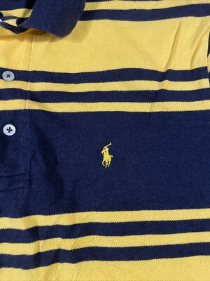 Polo Golf Ralph Lauren Mens L, S/S Cotton Polo Shirt, Yellow
