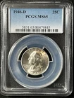 1946-D  25C Washington Quarter Dollar PCGS MS65  80479845