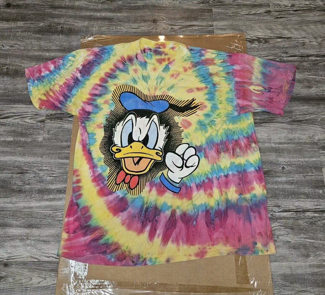 Disney Donald Duck Tie Dye T Shirt Vintage Y2k No Siz… - Gem