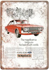 Insegna in metallo look retrò pubblicitaria Ford 20M 1971 vintage A7996