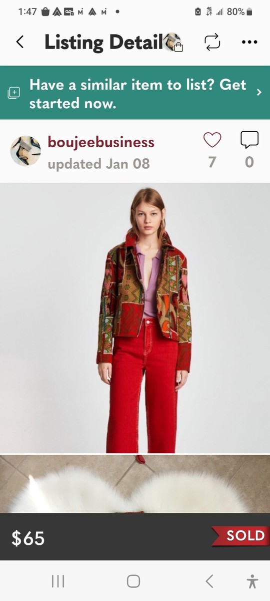 ZARA MULTICOLOR PATCHWORK EMBROIDERED BIKER JACKET SZ M | eBay
