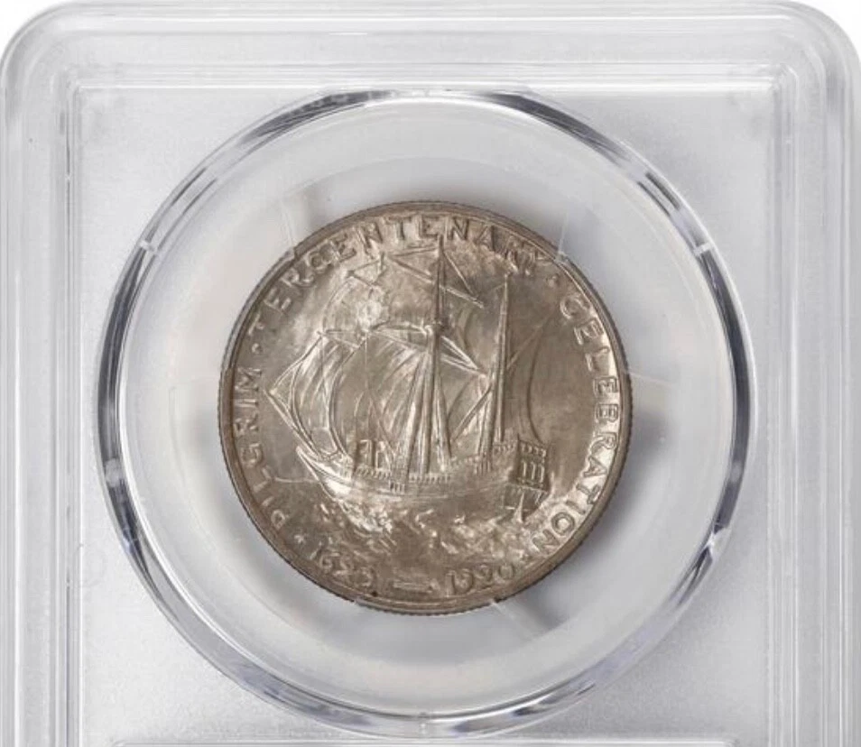 1920 Pilgrim Commem Half Dollar NGC MS64 - Image 4 of 4