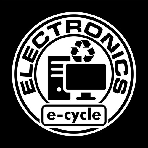 Electronics Recycling Decal Sticker e-cycle - Home & Office Use! Choose Size! - Picture 3 of 15