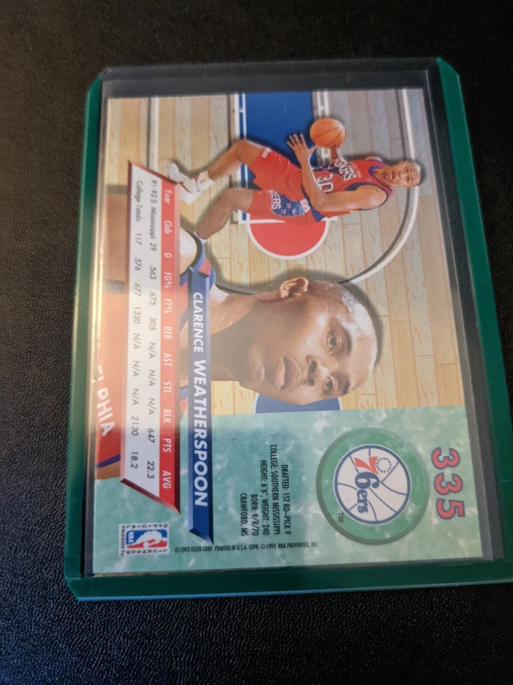 Ultra Clarence Weatherspoon 1992-93 con Shaquille O'Neal radiocontrol paquete de novato gema fresca Foto 2 de 2