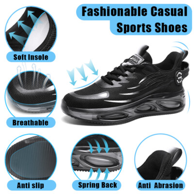 Men\'s Athletic‎ Running Casual Sports Shoes Non-slip Sneakers Men’s 10 (EU44) Sopiago Non Slip Work Shoes for Men Men main image 3