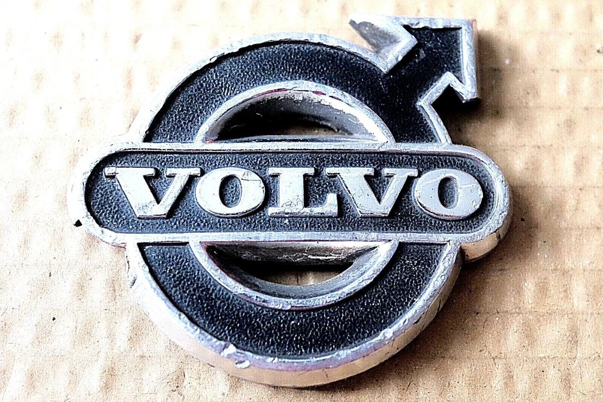 VOLVO MALE SYMBOL LOGO BLACK SILVER CAR BADGE 8cm x 7cm eBay