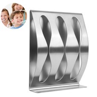 3 Holes Toothbrush Holder Durable Stainless Steel Razor & Toothbrush Storage ... on sale 3 Holes Toothbrush Holder Durable Stainless Steel Razor & Toothbrush Storage ... on sale