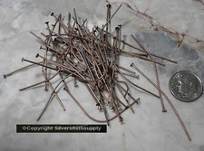Copper plated steel jewelry head pins 50 pc lot 2" 50mm 20 gauge fhg029