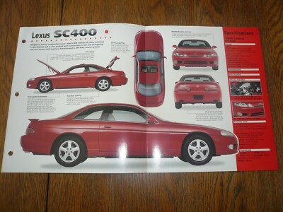 1998 Lexus SC400 UNIQUE IMP BROCHURE | eBay